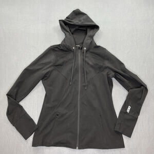 Lorna Jane Black Full Zip Hoodie Sweatshirt Medium